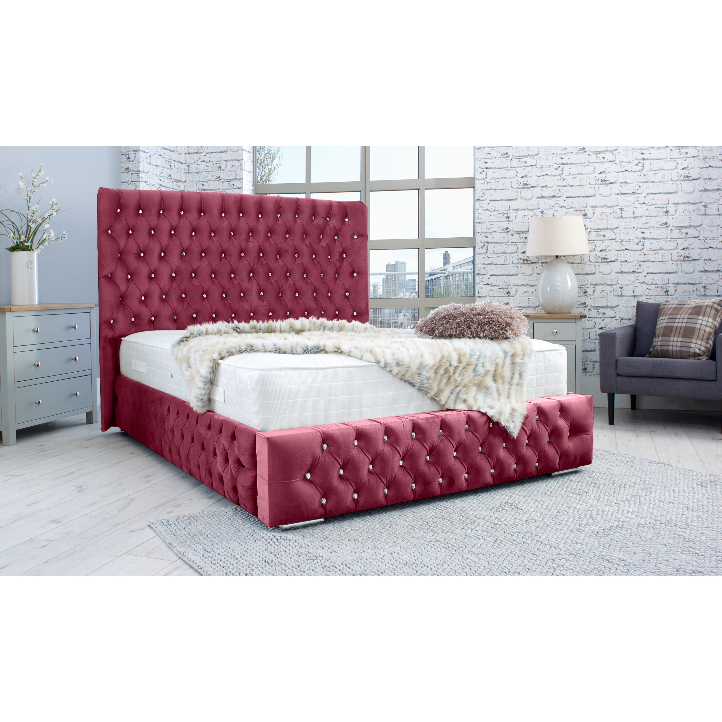 Bello-Bed-Frame-Maroon