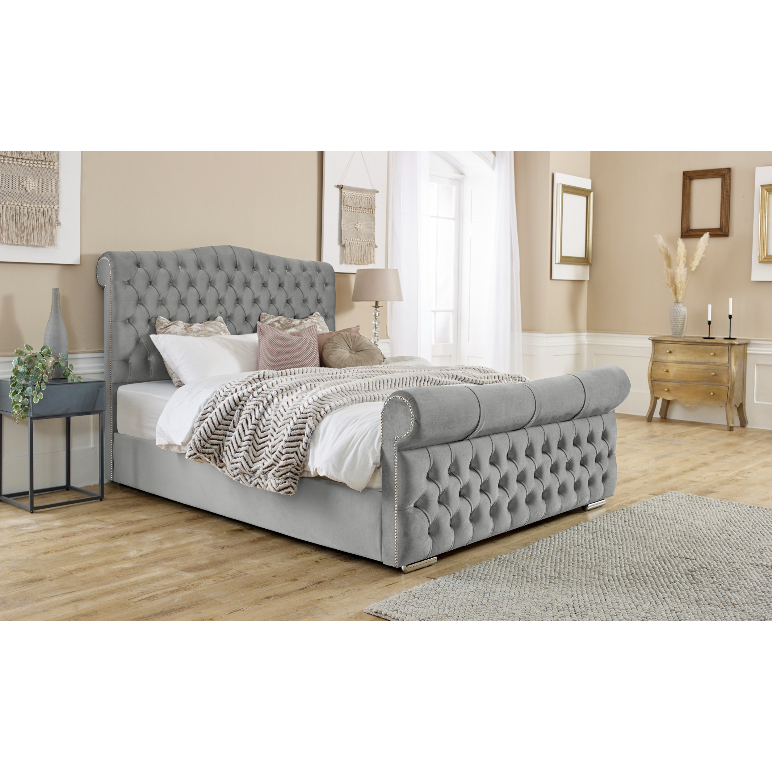Casonova-Bed-Frame-Silver