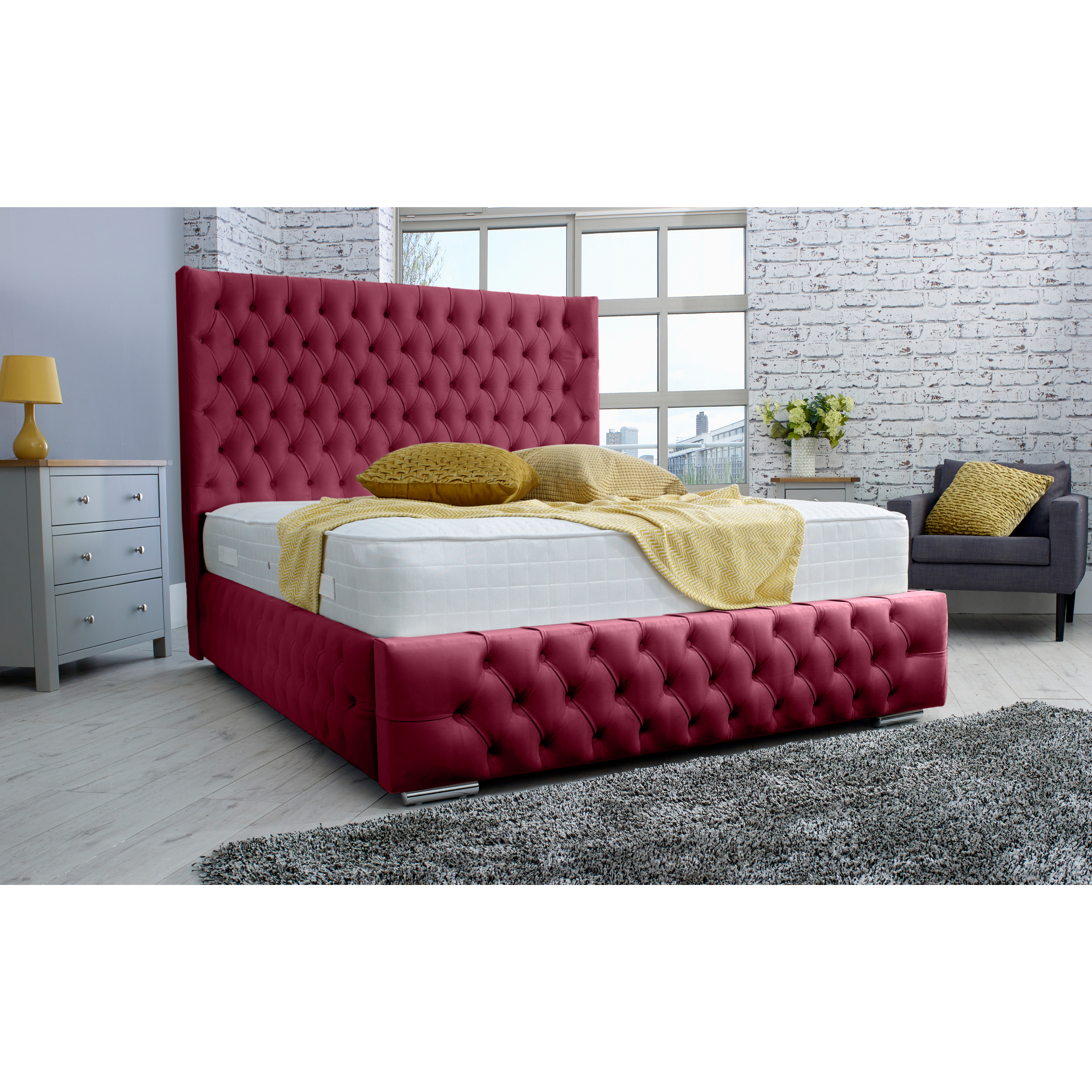 Dino-Bed-Frame-Maroon