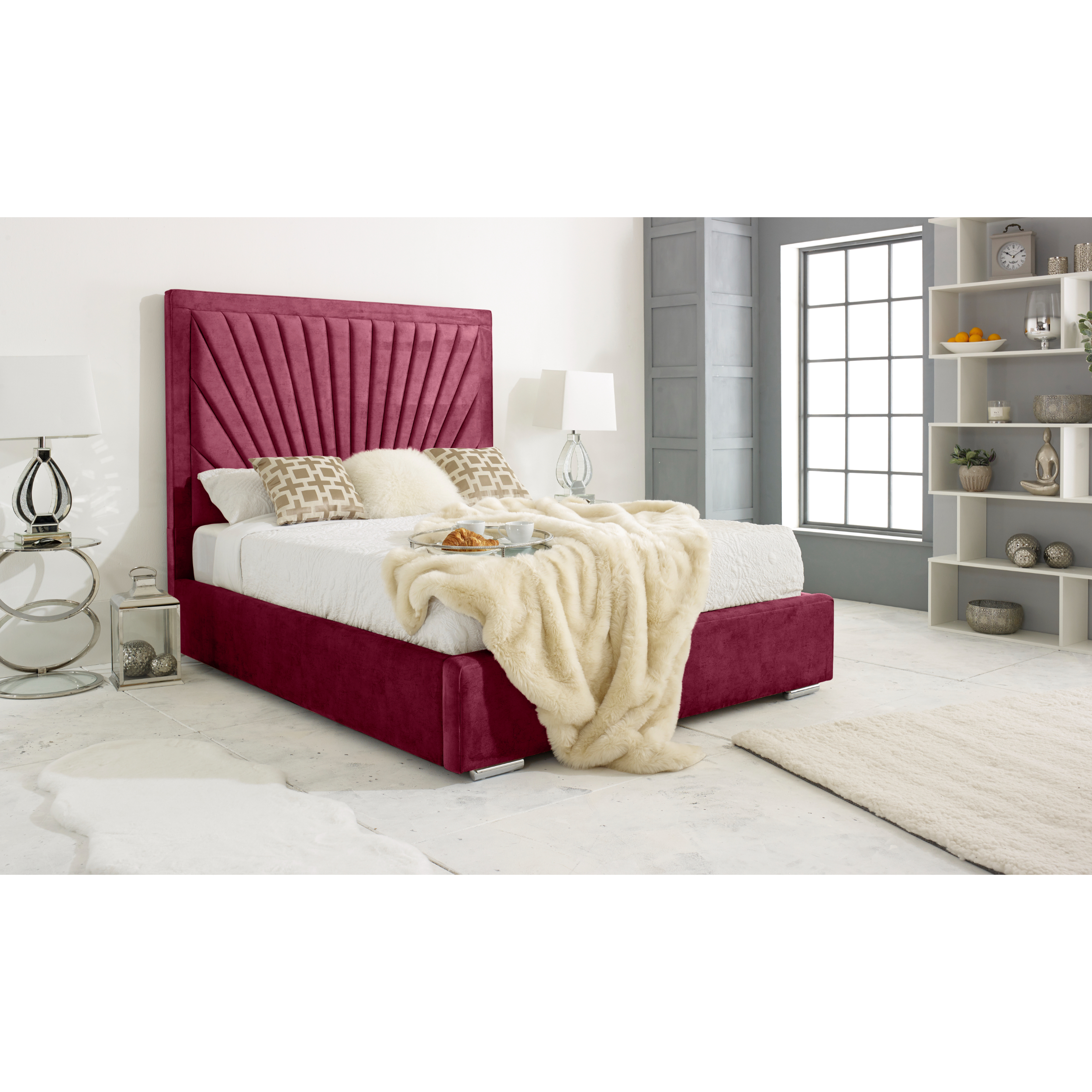 Downtown-Bed-Frame-Maroon