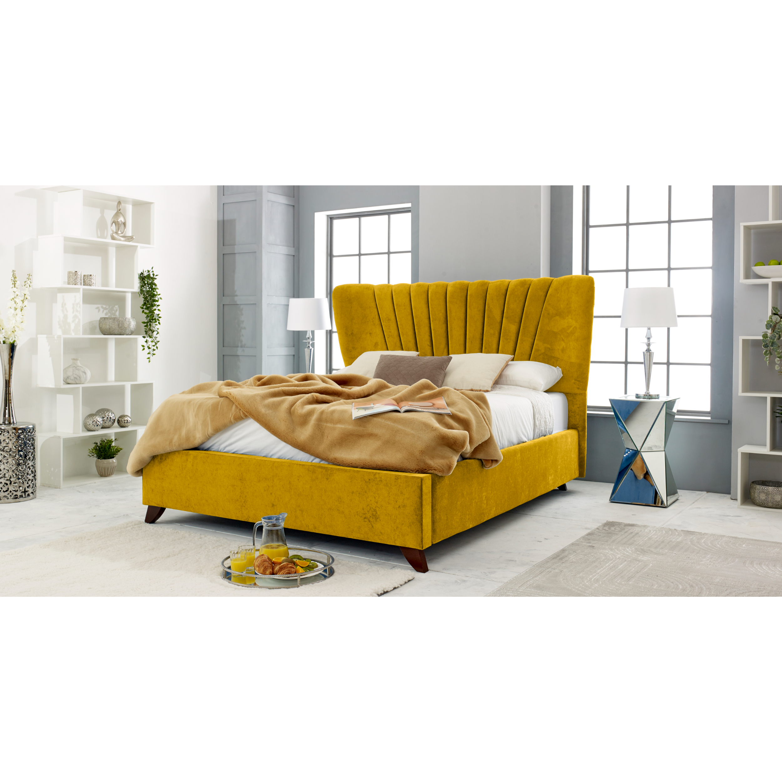 Dura-Bed-Frame-Mustard-Gold