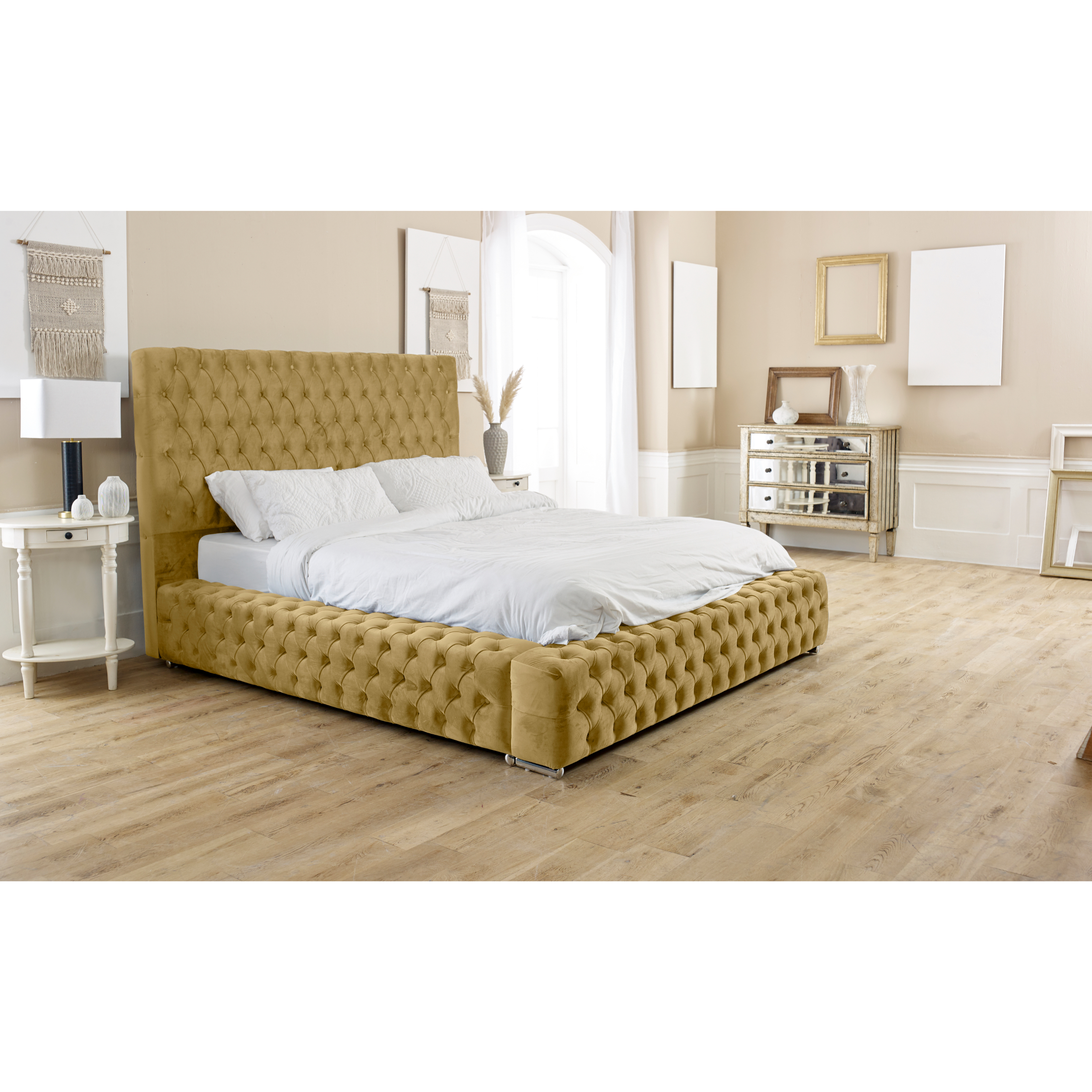Enigma-Plush-Bed-Frame-Beige