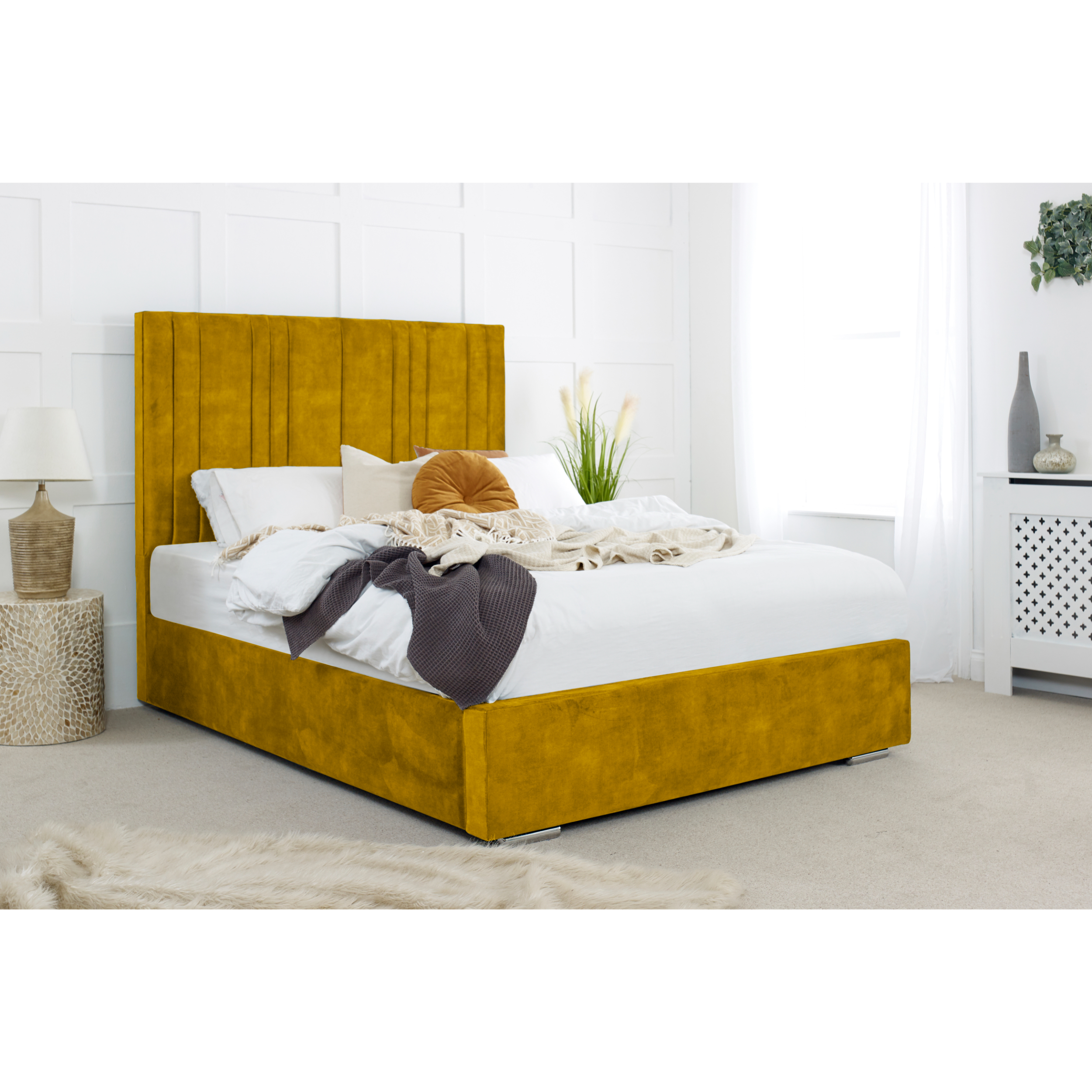 Fabio-Bed-Frame-Mustard-Gold