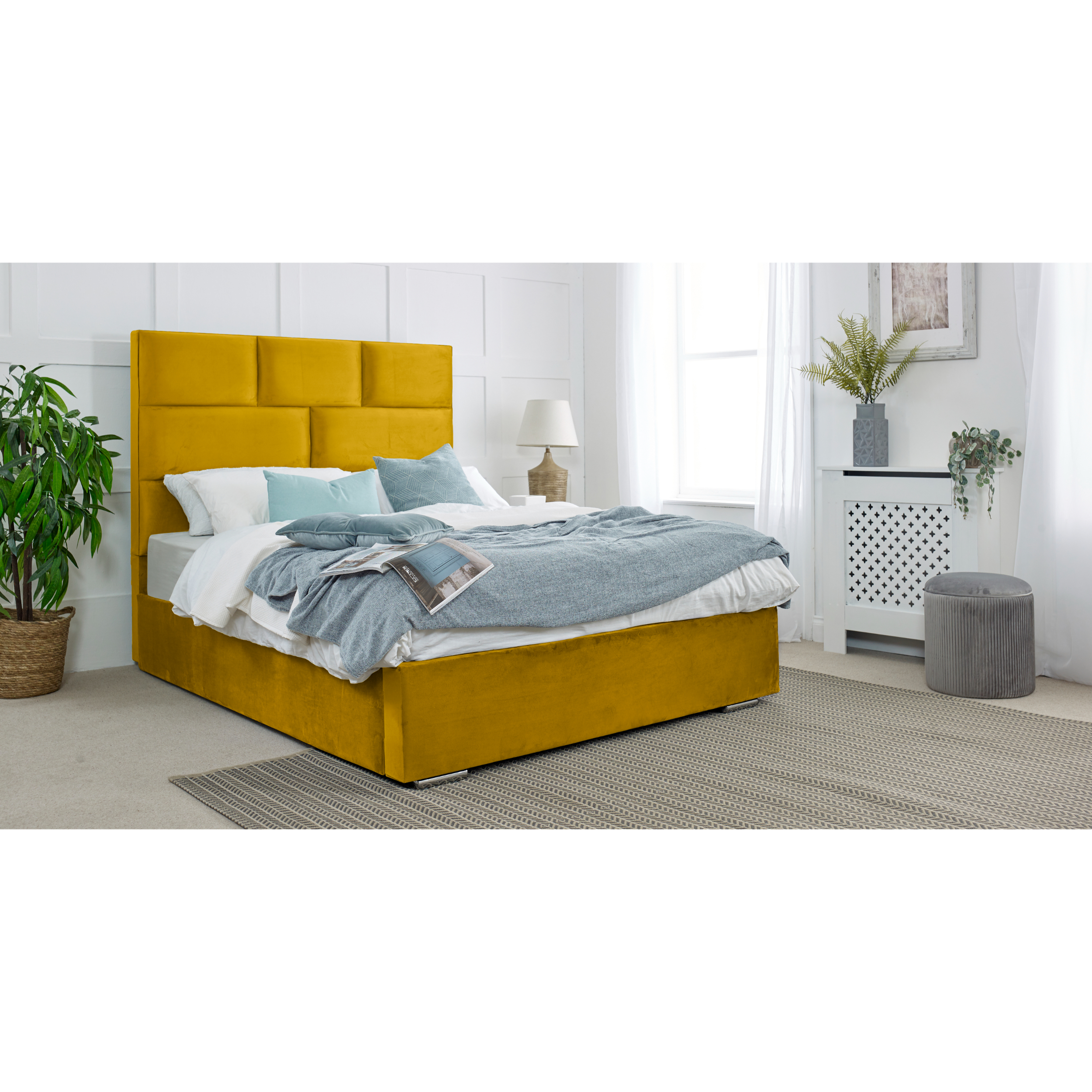 Hampton-Bed-Frame-Mustard-Gold
