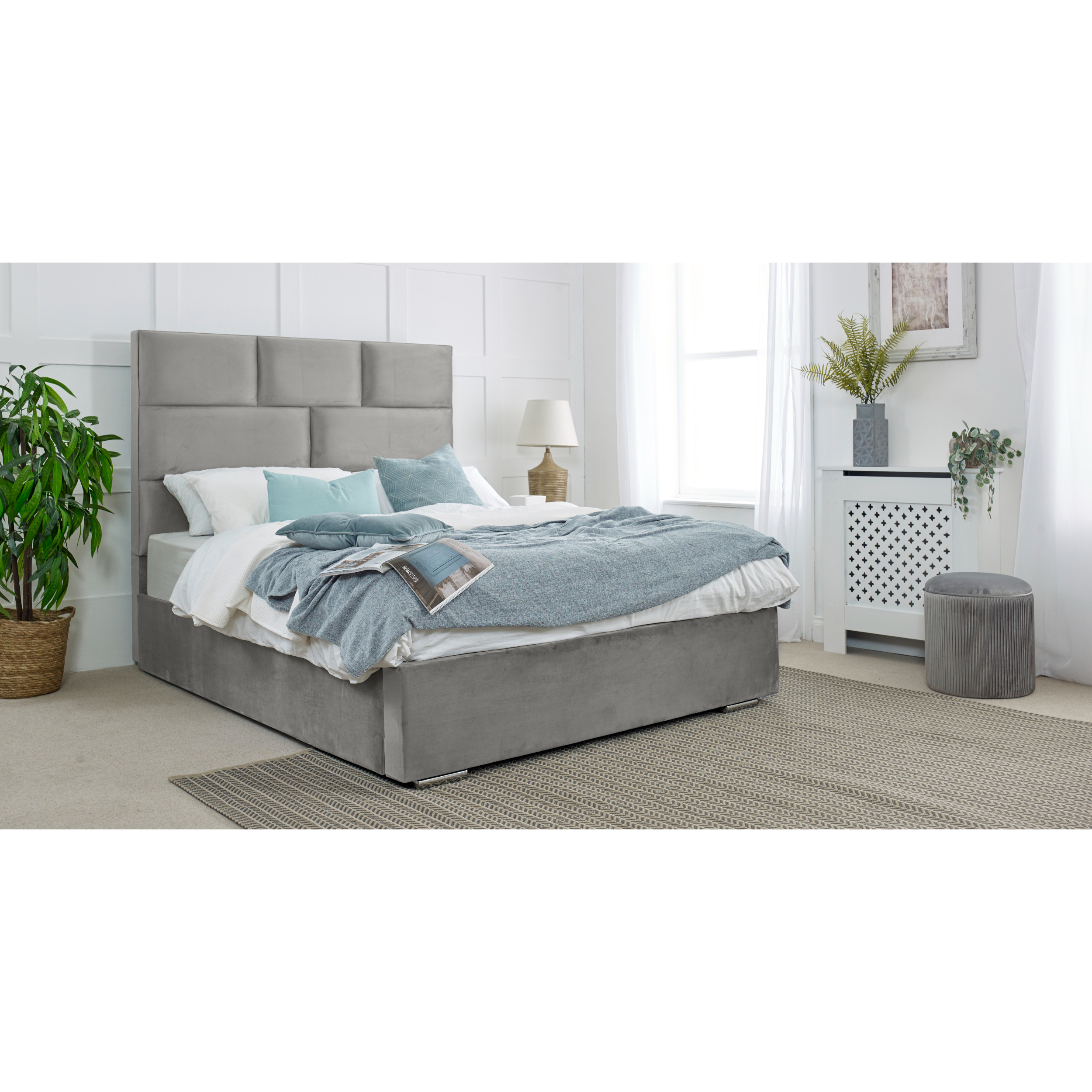 Hampton-Bed-Frame-Silver