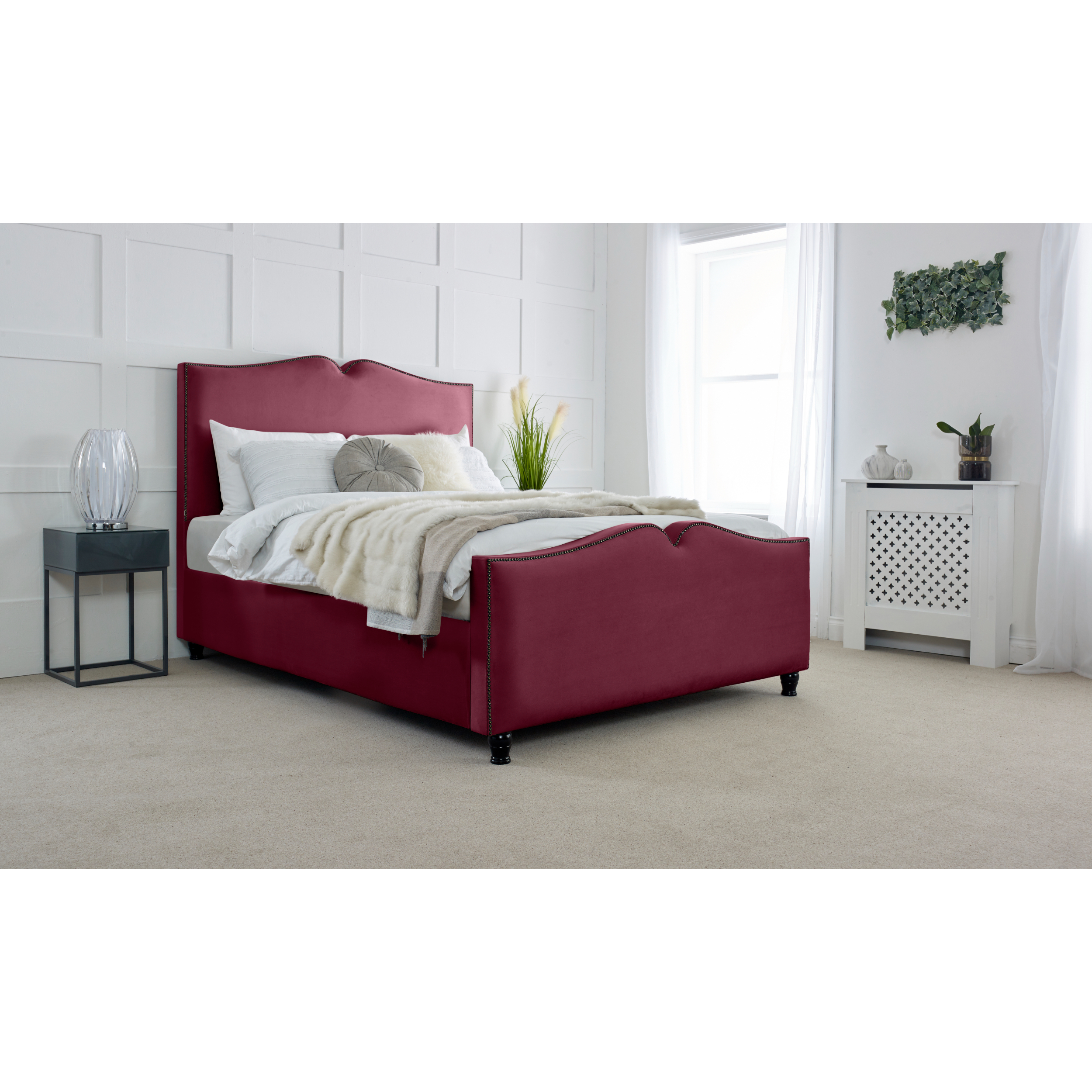 Harling-Bed-Frame-Maroon
