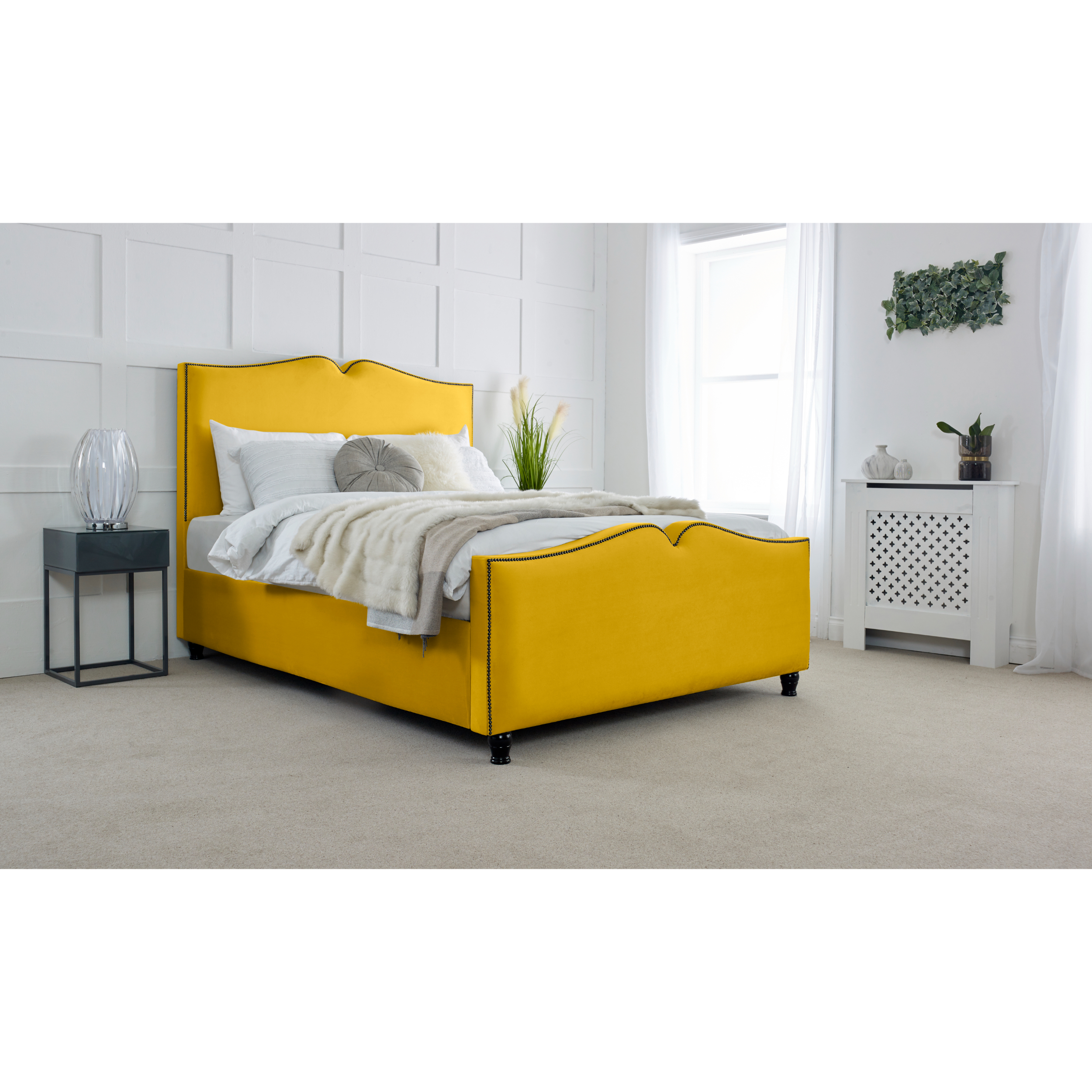 Harling-Bed-Frame-Mustard-Gold