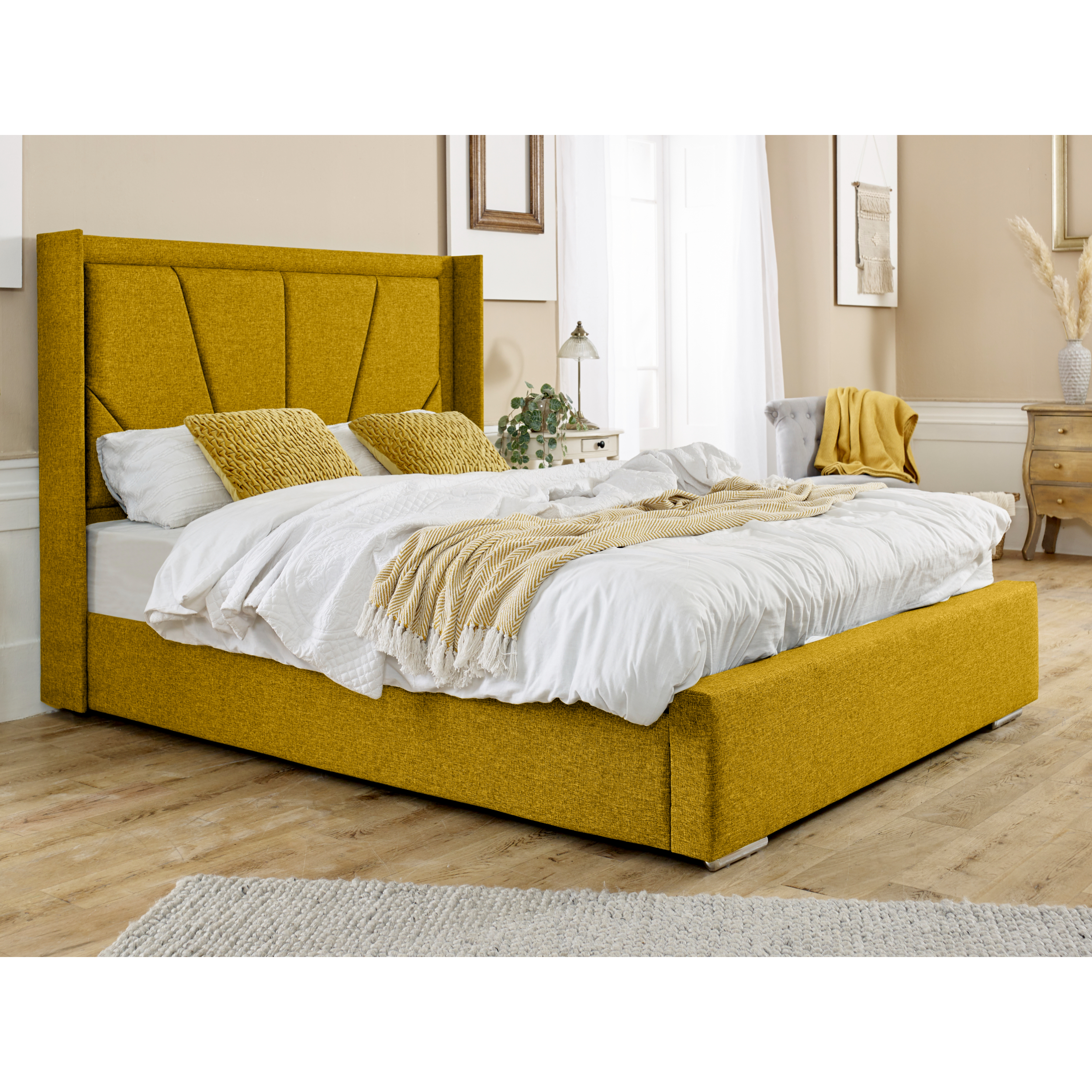 Harry-Bed-Frame-Mustard-Gold