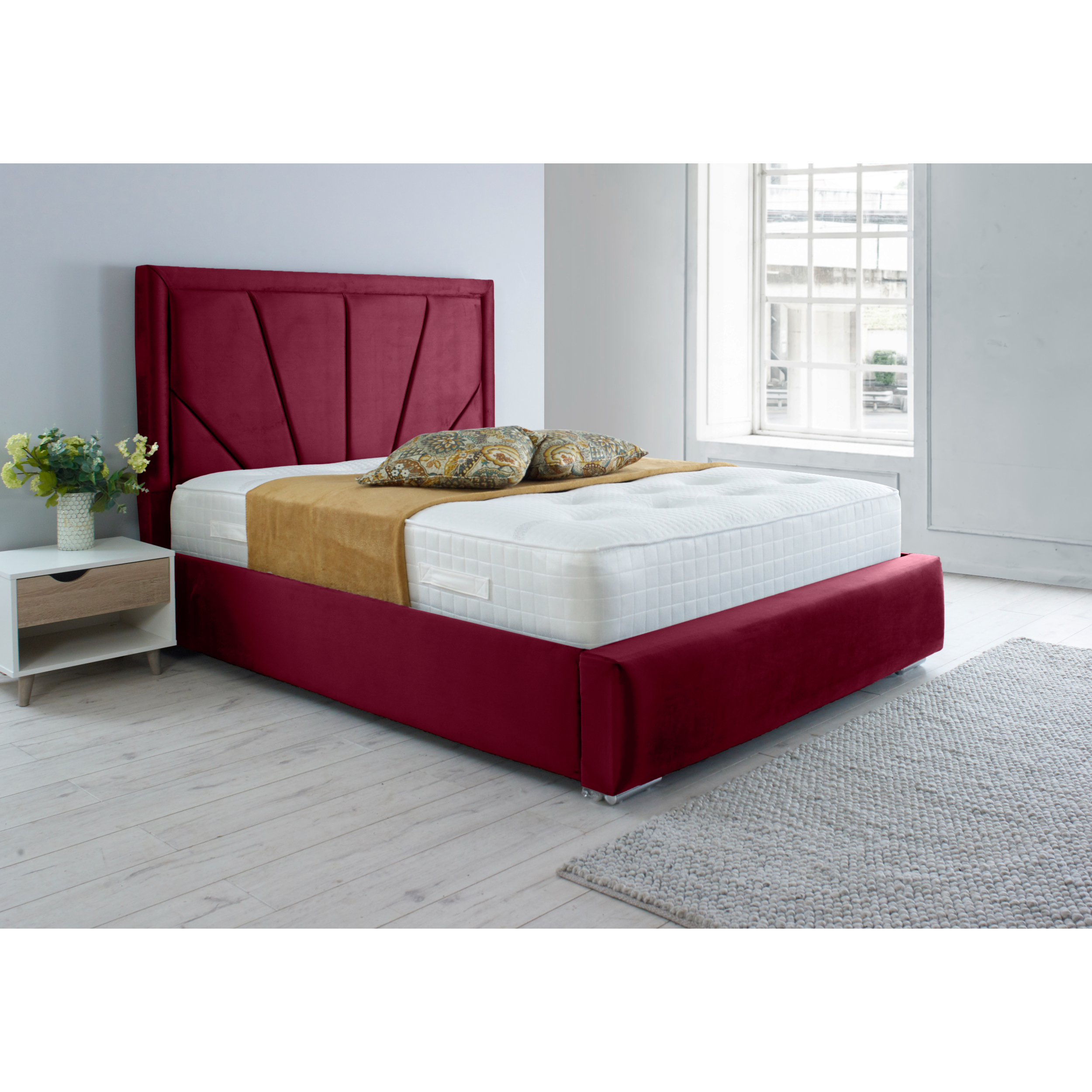 Itala-Bed-Frame-Maroon