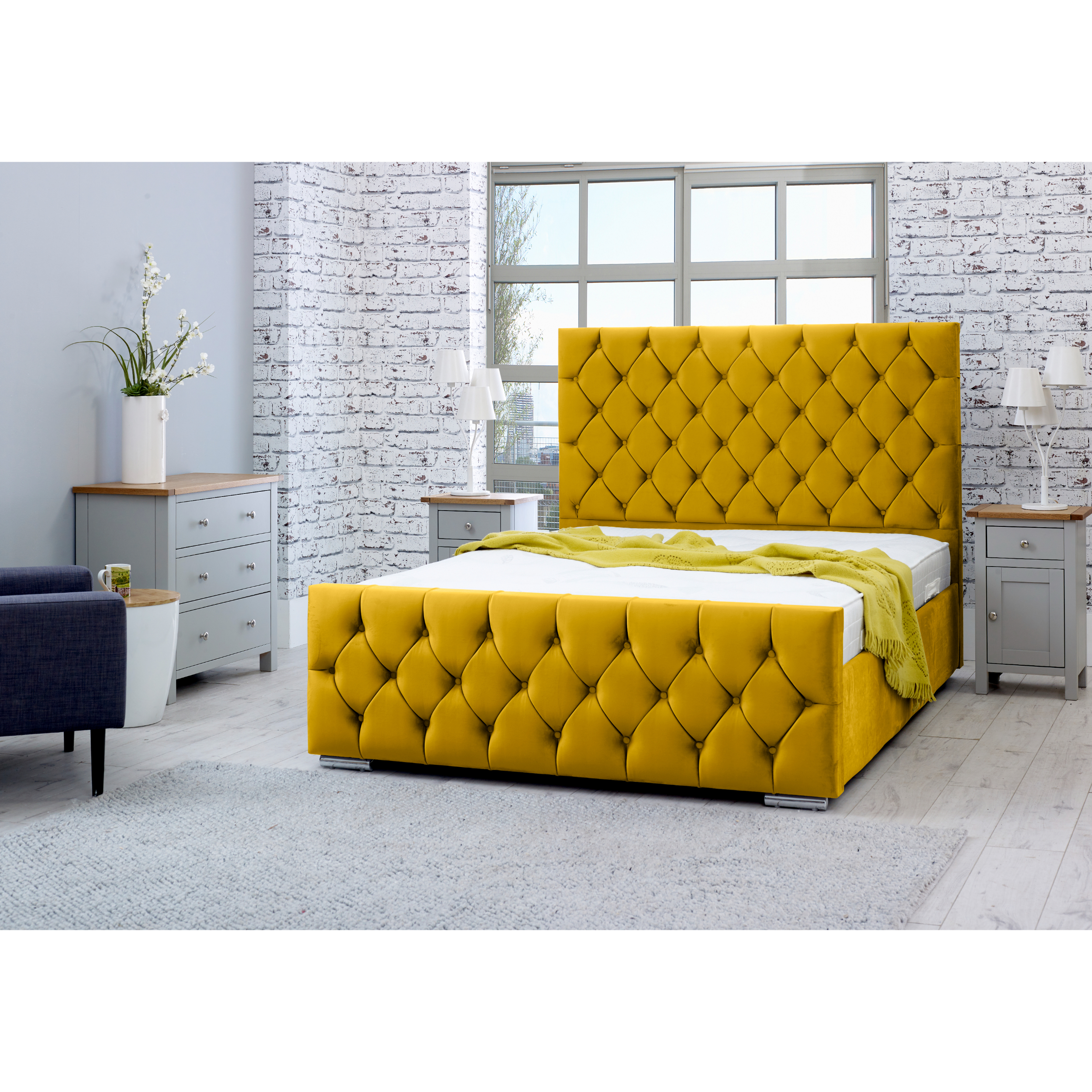 Macono-Bed-Frame-Mustard-Gold