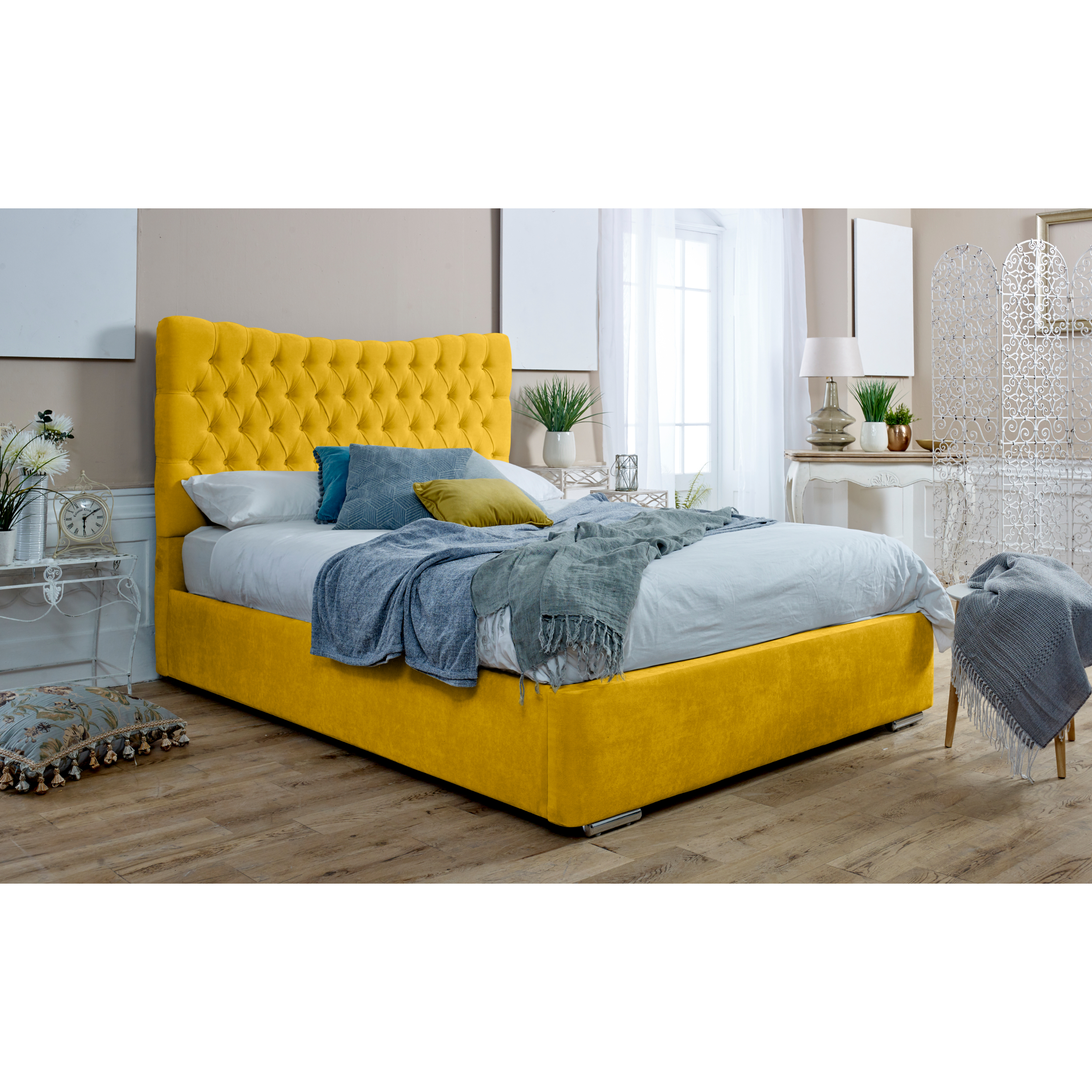 Magenta-Ottoman-Bed-Frame-Mustard-Gold