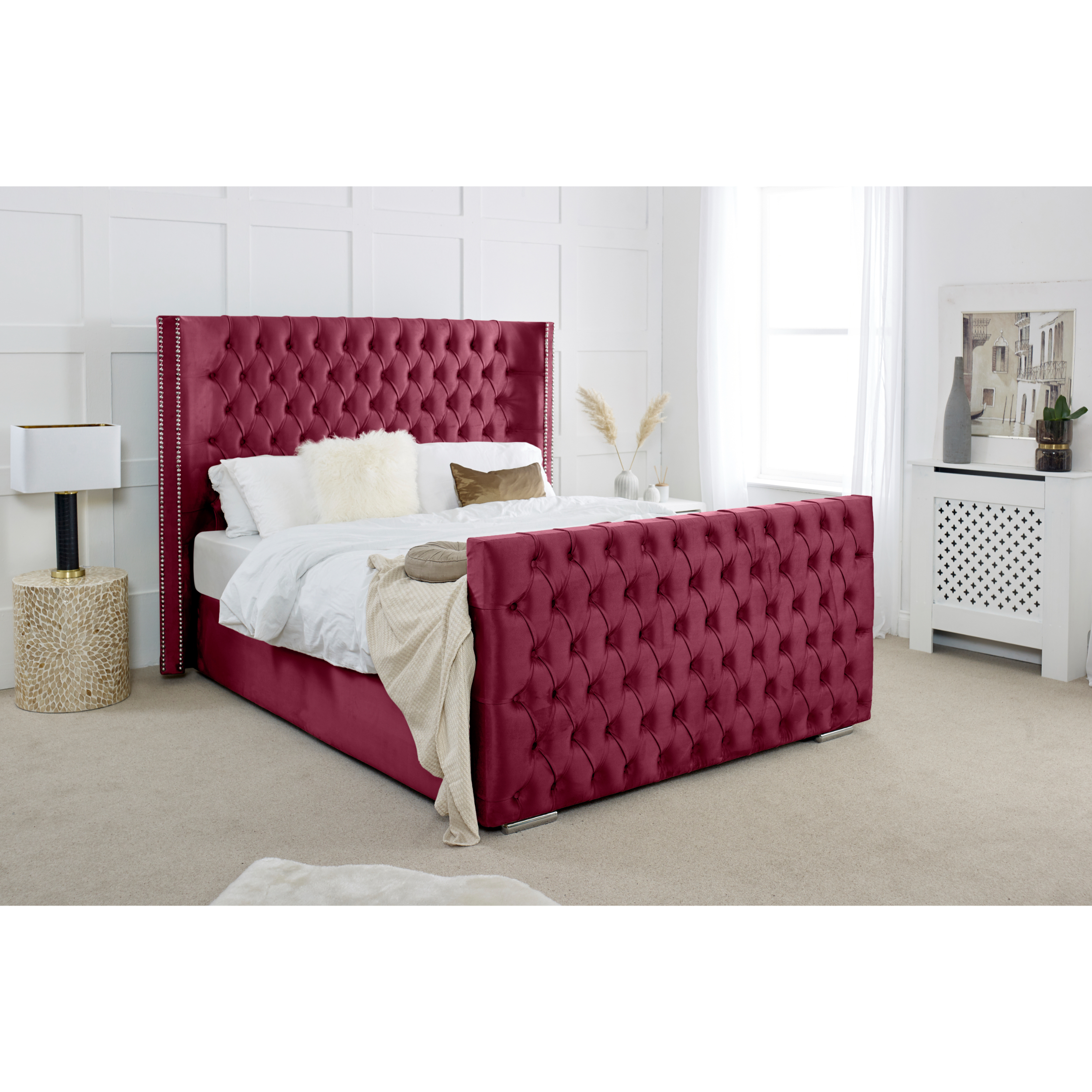 Meila-Bed-Frame-Maroon