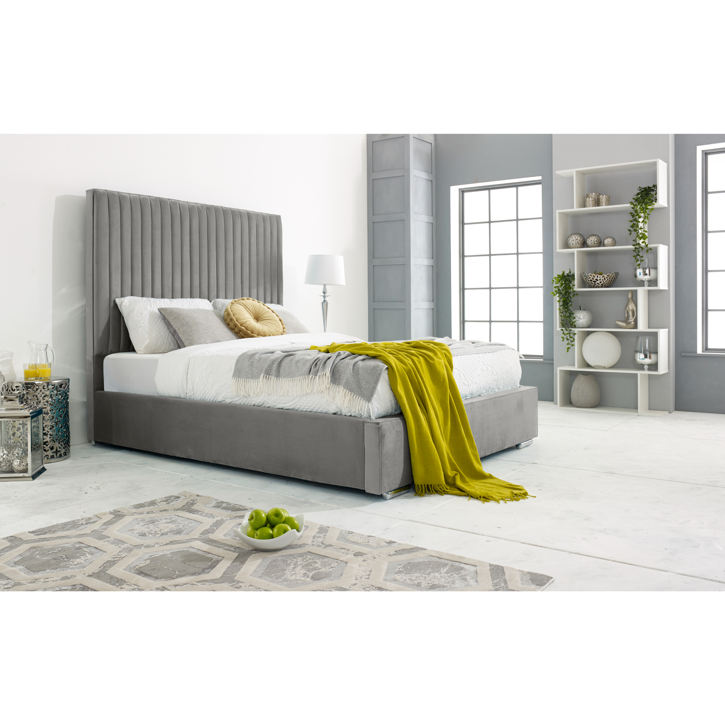 Merki-Bed-Frame-Silver