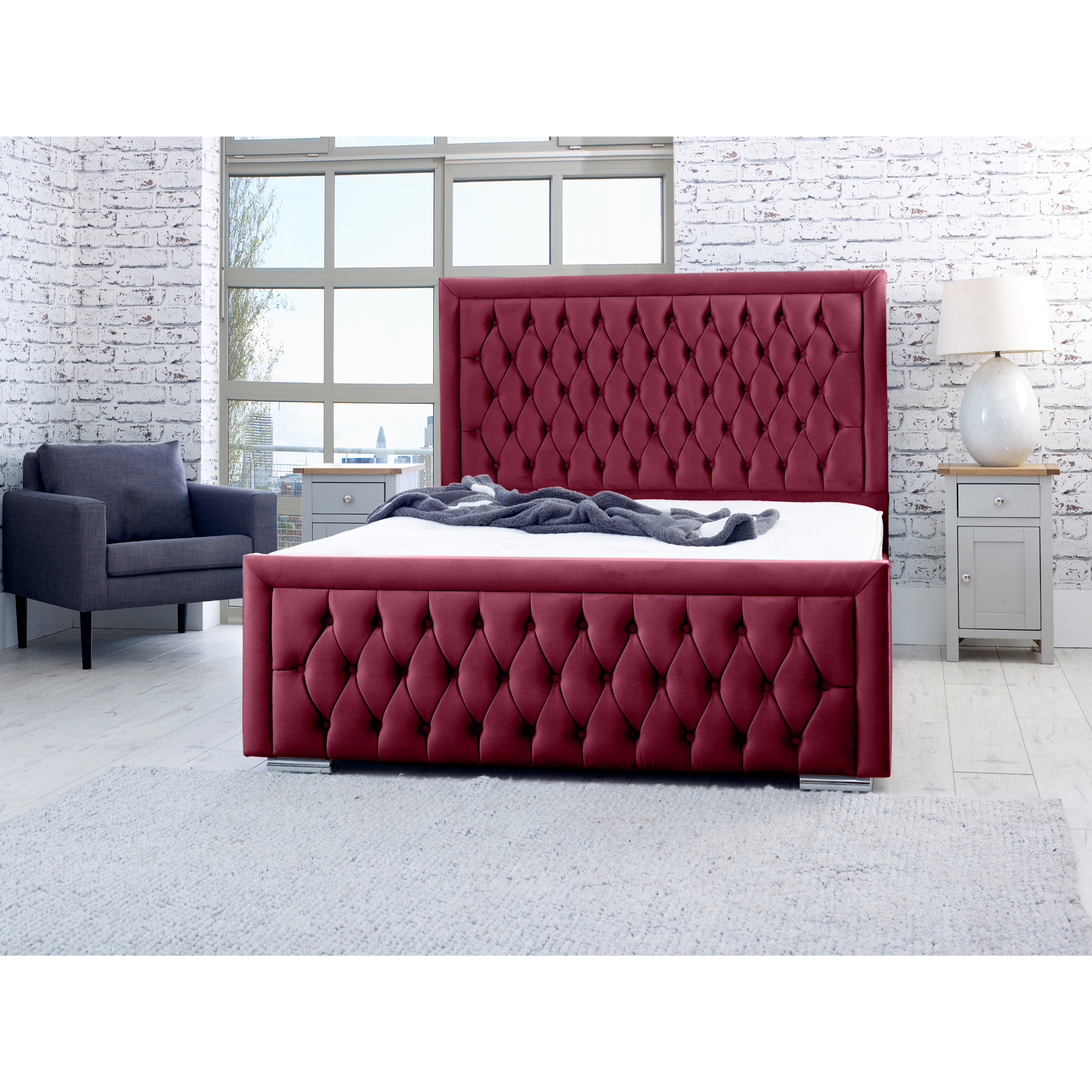 Piera-Bed-Frame-Maroon
