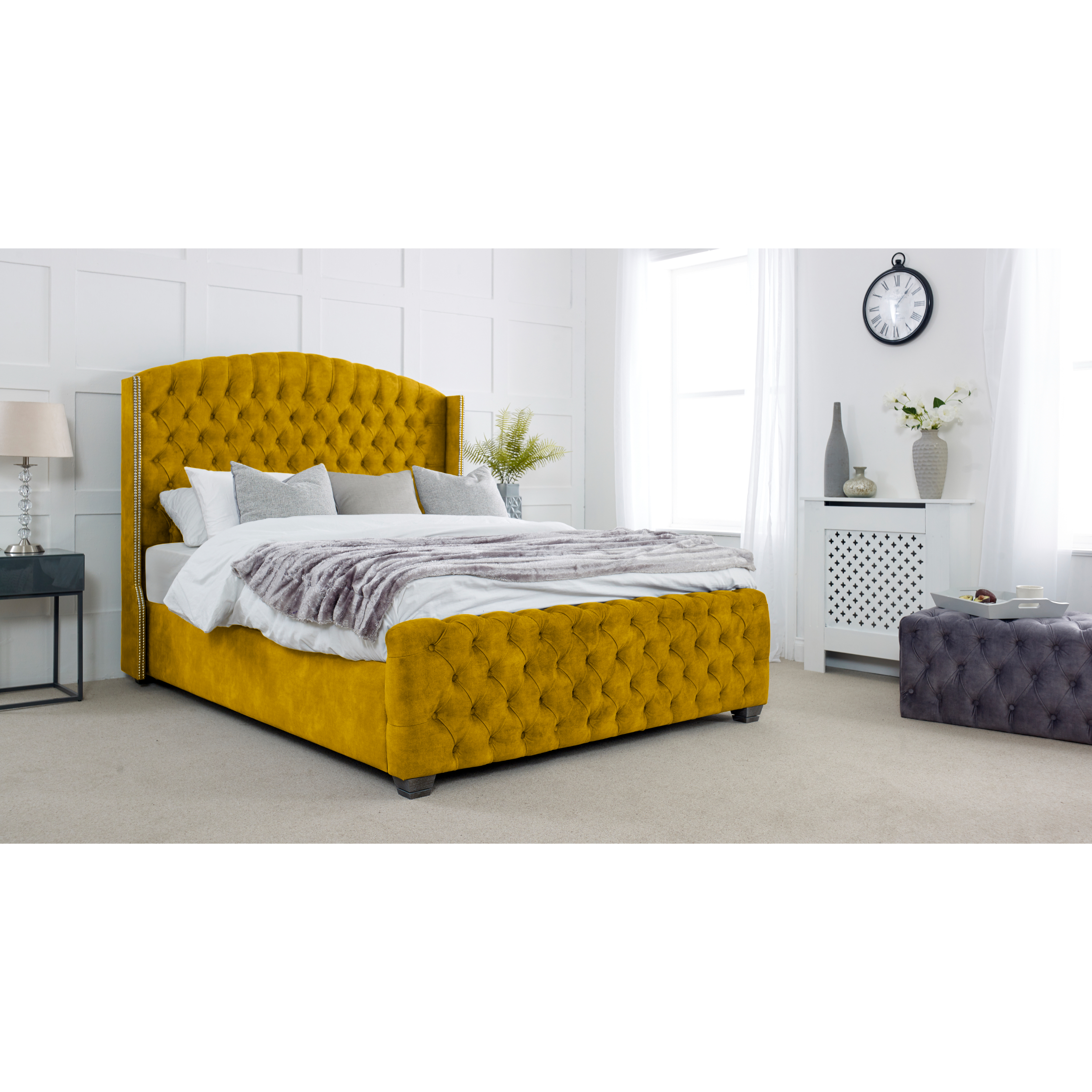 Richmond-Bed-Frame-Mustard-Gold