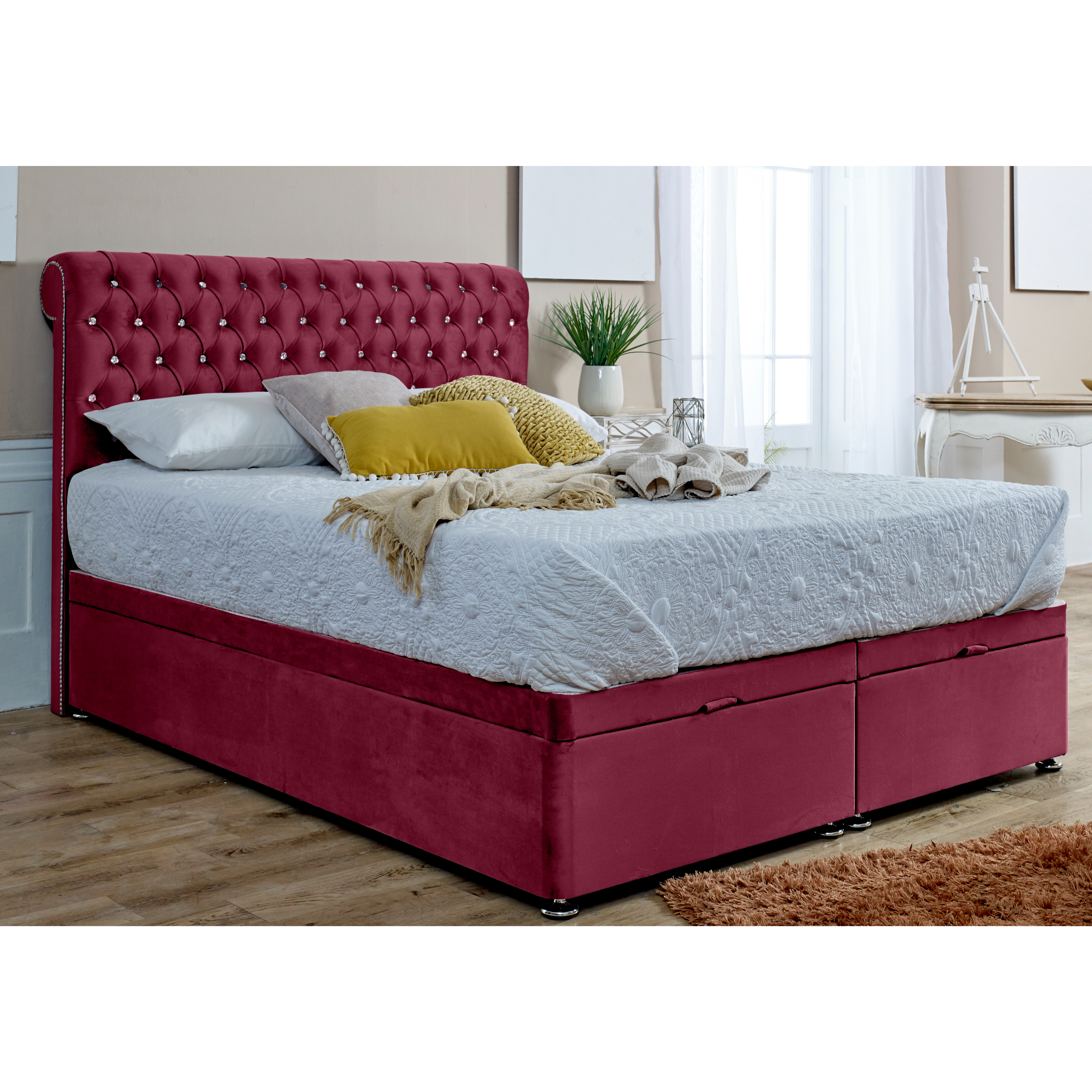 Santino-Divan-Ottoman-Bed-Frame-Maroon