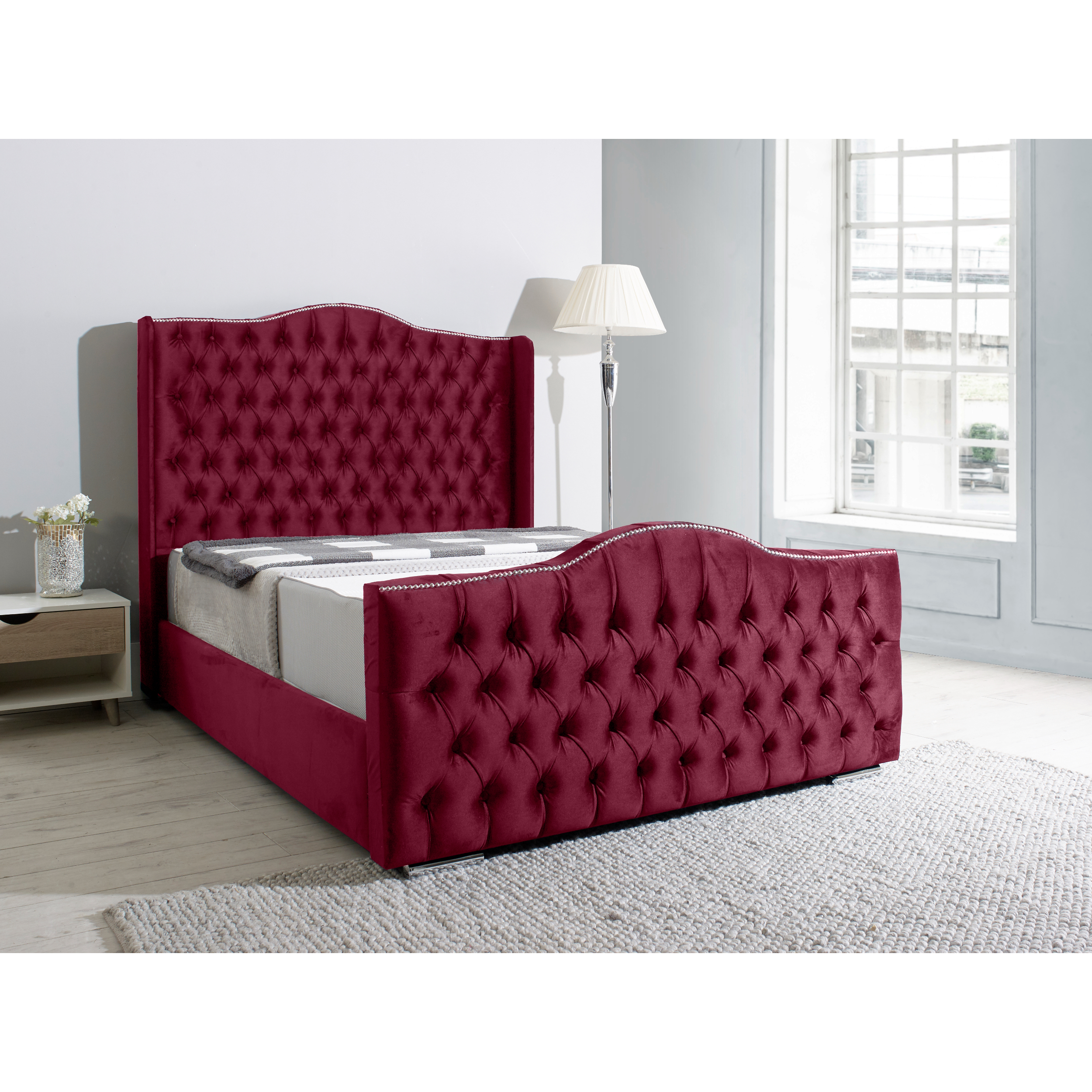 Saturn-Wing-Bed-Frame-Maroon