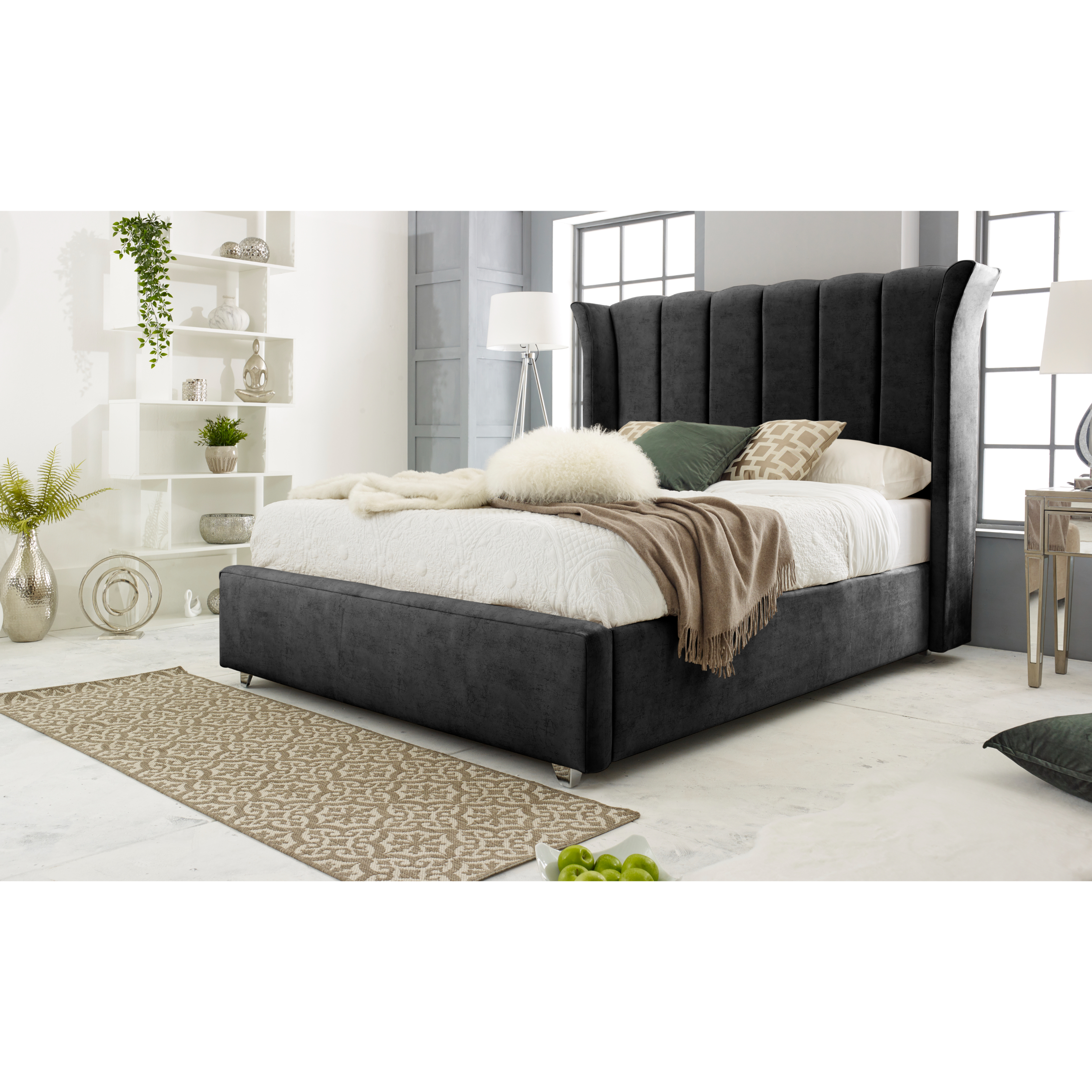 Temple-Bed-Frame-Black